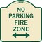 Signmission No Parking Fire Zone W/ Bidirectional Arrow Heavy-Gauge Aluminum Sign, 18" x 18", TG-1818-23619 A-DES-TG-1818-23619 - alternate 1